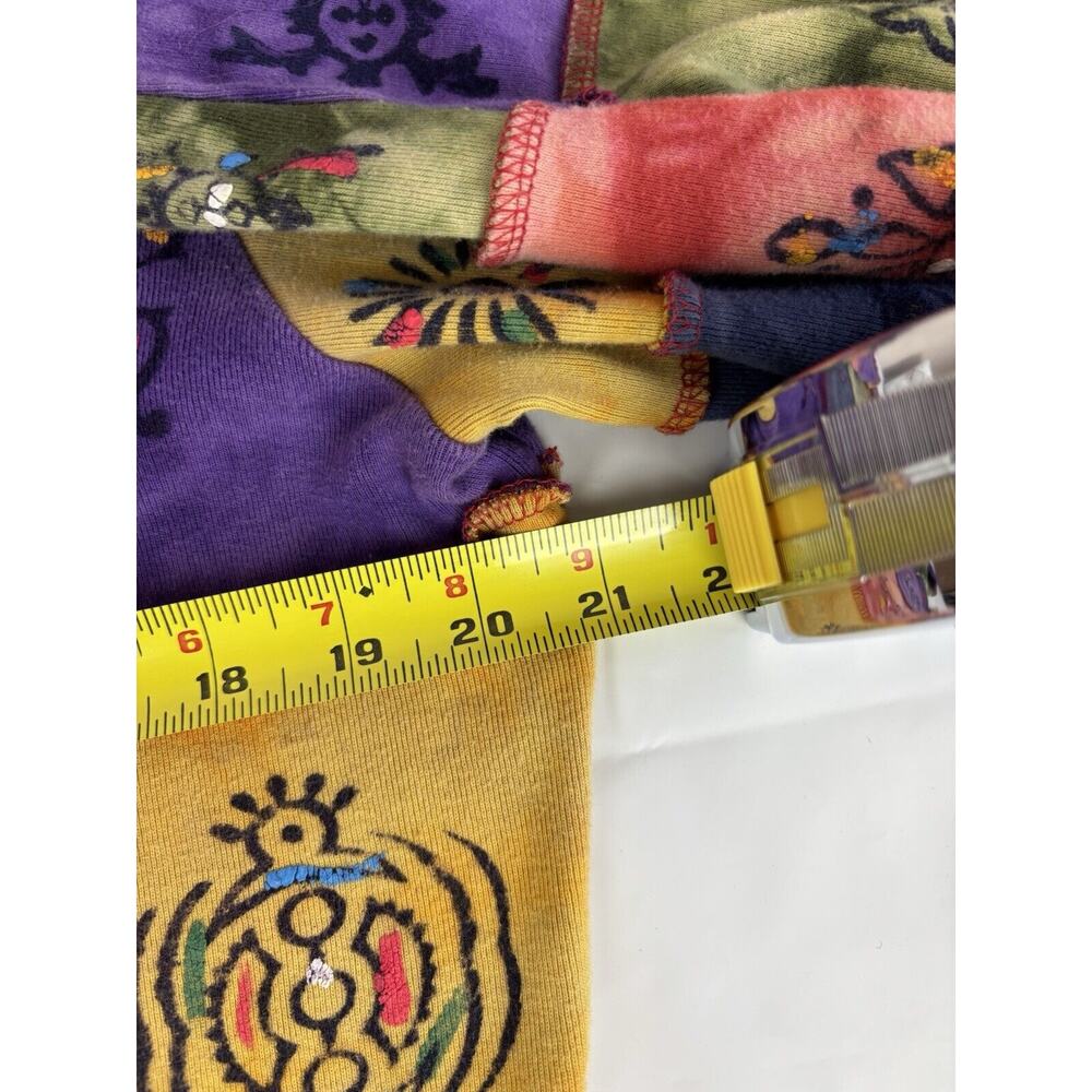 Rising International Patchwork Hoodie Jacket Womens Size L Hippie Boho Tie Dye - Picture 7 of 13